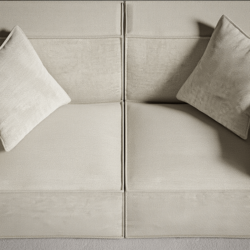 Canapé Modulable 2 Places / Collection M – Tissu Vegan Déperlant, Assemblage Facile et Design Minimaliste - Atelier NUBO