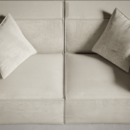 Canapé Modulable 2 Places / Collection M – Tissu Vegan Déperlant, Assemblage Facile et Design Minimaliste - Atelier NUBO
