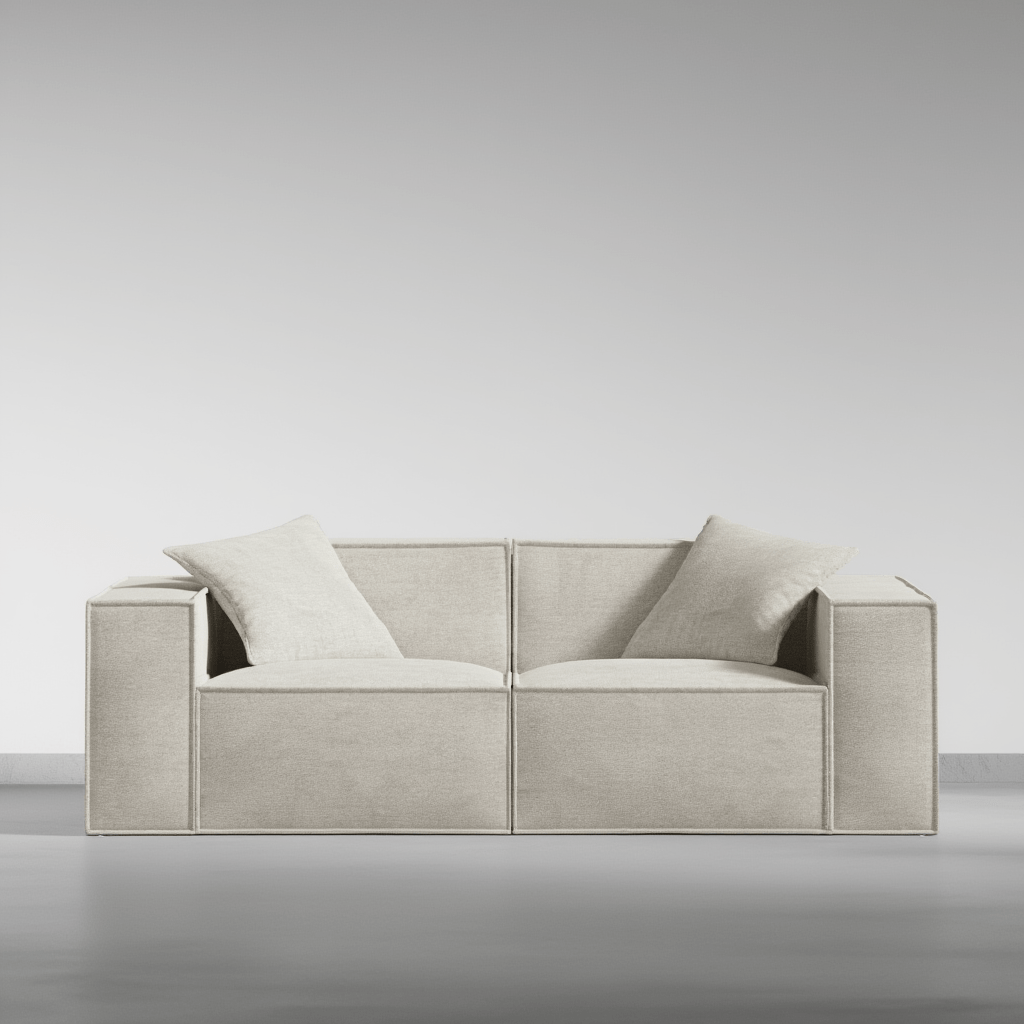 Canapé Modulable 2 Places / Collection M – Tissu Vegan Déperlant, Assemblage Facile et Design Minimaliste - Atelier NUBO