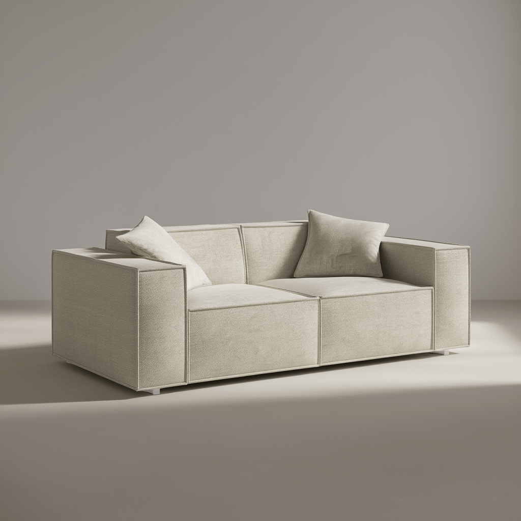 Canapé Modulable 2 Places / Collection M – Tissu Vegan Déperlant, Assemblage Facile et Design Minimaliste - Atelier NUBO