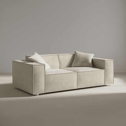 Canapé Modulable 2 Places / Collection M – Tissu Vegan Déperlant, Assemblage Facile et Design Minimaliste - Atelier NUBO
