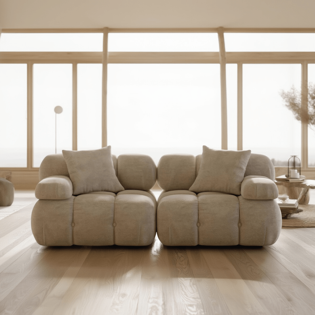 Canapé Modulable 2 Places / Collection O – Tissu Vegan Déperlant, Assemblage Facile et Design Minimaliste - Atelier NUBO