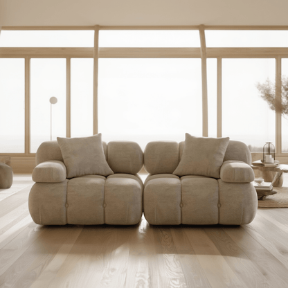 Canapé Modulable 2 Places / Collection O – Tissu Vegan Déperlant, Assemblage Facile et Design Minimaliste - Atelier NUBO