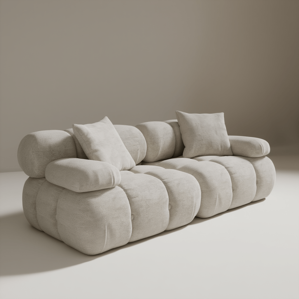 Canapé Modulable 2 Places / Collection O – Tissu Vegan Déperlant, Assemblage Facile et Design Minimaliste - Atelier NUBO