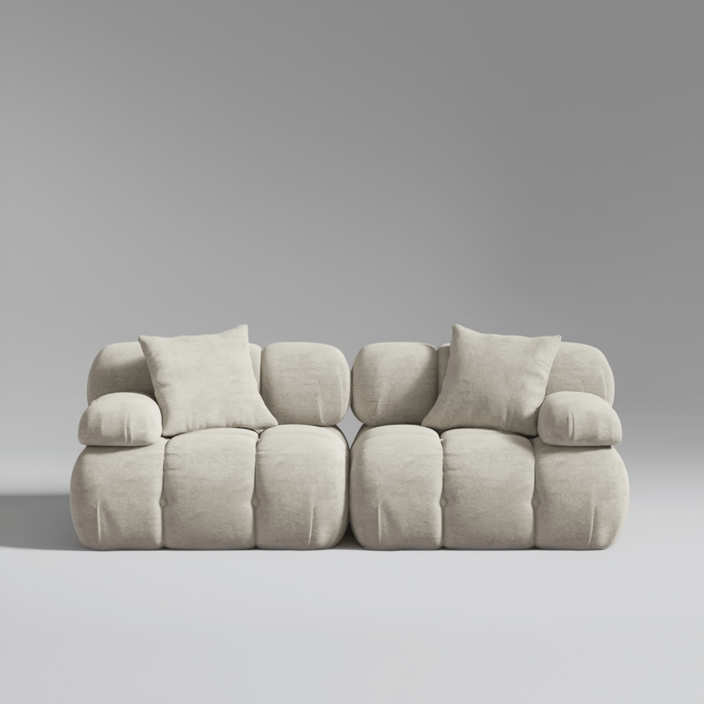 Canapé Modulable 2 Places / Collection O – Tissu Vegan Déperlant, Assemblage Facile et Design Minimaliste - Atelier NUBO