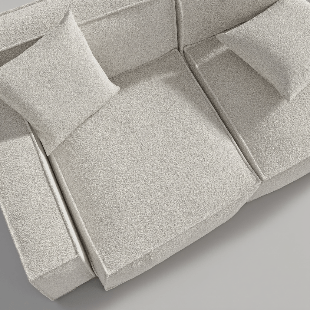 Canapé Modulable 3 Places / Collection M – Tissu Vegan Déperlant, Assemblage Facile et Design Minimaliste - Atelier NUBO