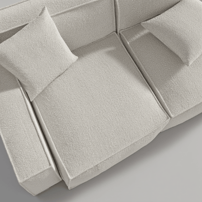 Canapé Modulable 3 Places / Collection M – Tissu Vegan Déperlant, Assemblage Facile et Design Minimaliste - Atelier NUBO