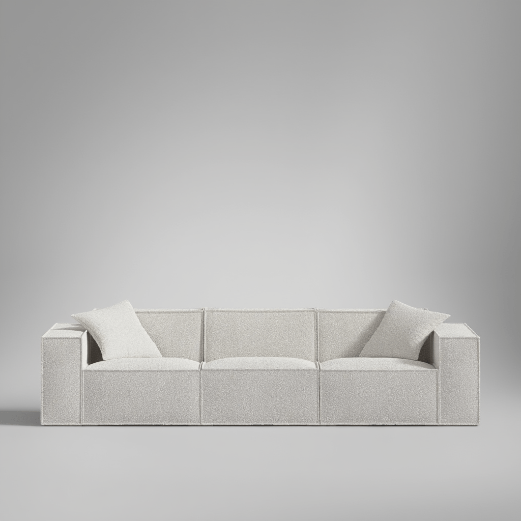 Canapé Modulable 3 Places / Collection M – Tissu Vegan Déperlant, Assemblage Facile et Design Minimaliste - Atelier NUBO