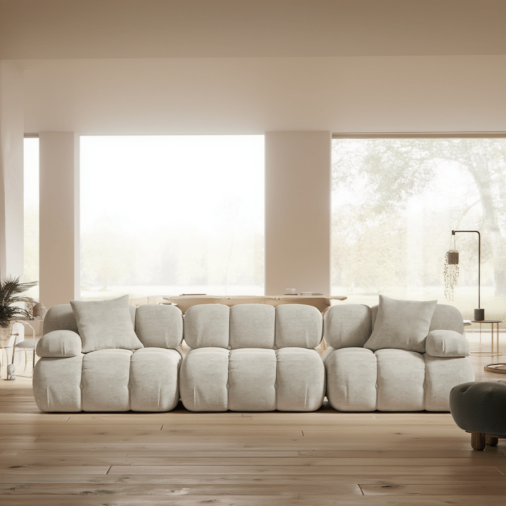 Canapé Modulable 3 Places / Collection O – Tissu Vegan Déperlant, Assemblage Facile et Design Minimaliste - Atelier NUBO