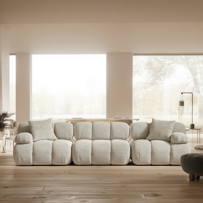 Canapé Modulable 3 Places / Collection O – Tissu Vegan Déperlant, Assemblage Facile et Design Minimaliste - Atelier NUBO