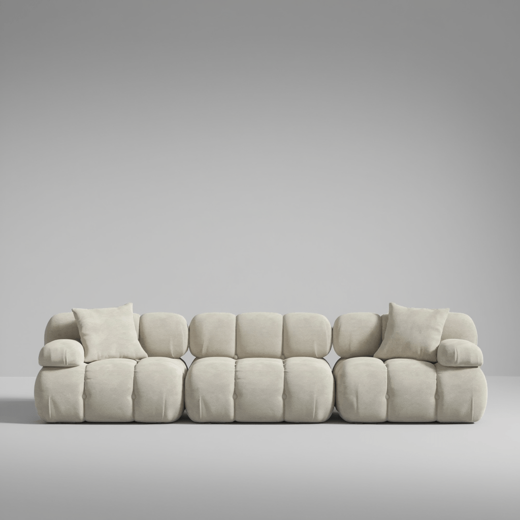 Canapé Modulable 3 Places / Collection O – Tissu Vegan Déperlant, Assemblage Facile et Design Minimaliste - Atelier NUBO