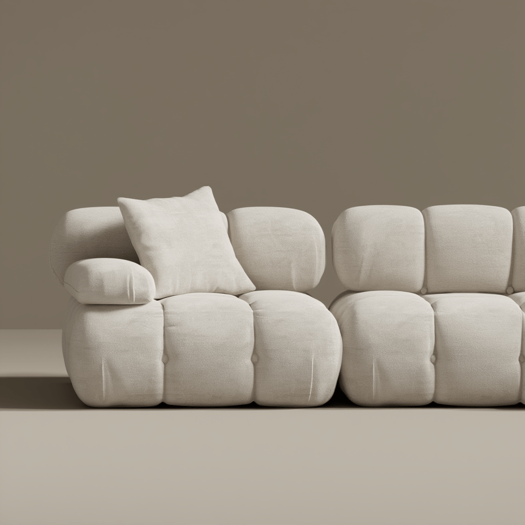 Canapé Modulable 3 Places / Collection O – Tissu Vegan Déperlant, Assemblage Facile et Design Minimaliste - Atelier NUBO