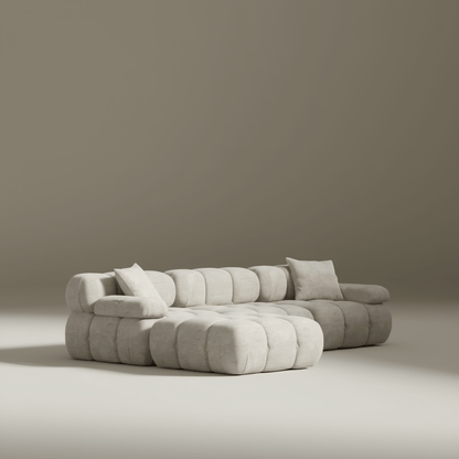 Canapé Modulable 3 Places en L / Collection O – Tissu Vegan Déperlant, Assemblage Facile et Design Minimaliste - Atelier NUBO