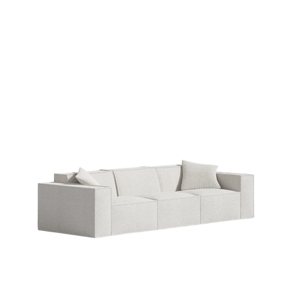 Canapé Modulable 3 Places en Revêtement Végétalien – Confort Optimal et Design Minimaliste pour Intérieur 7