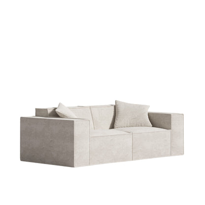 Canapé Modulable en Tissu Vegan, Confort Profond, Assemblage Facile, Design Élégant - 190 cm x 96 cm x 63 cm 6