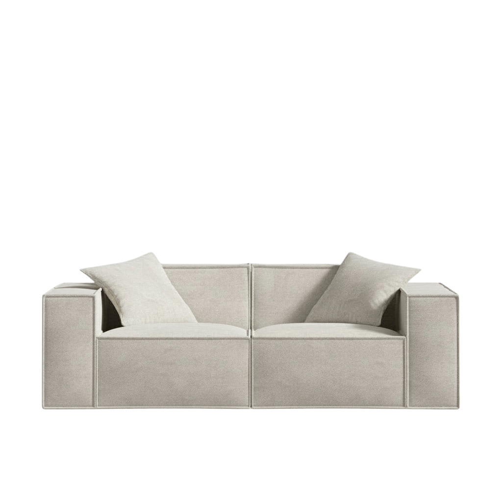 Canapé Modulable en Tissu Vegan, Confort Profond, Assemblage Facile, Design Élégant - 190 cm x 96 cm x 63 cm 1