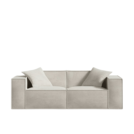 Canapé Modulable en Tissu Vegan, Confort Profond, Assemblage Facile, Design Élégant - 190 cm x 96 cm x 63 cm 1