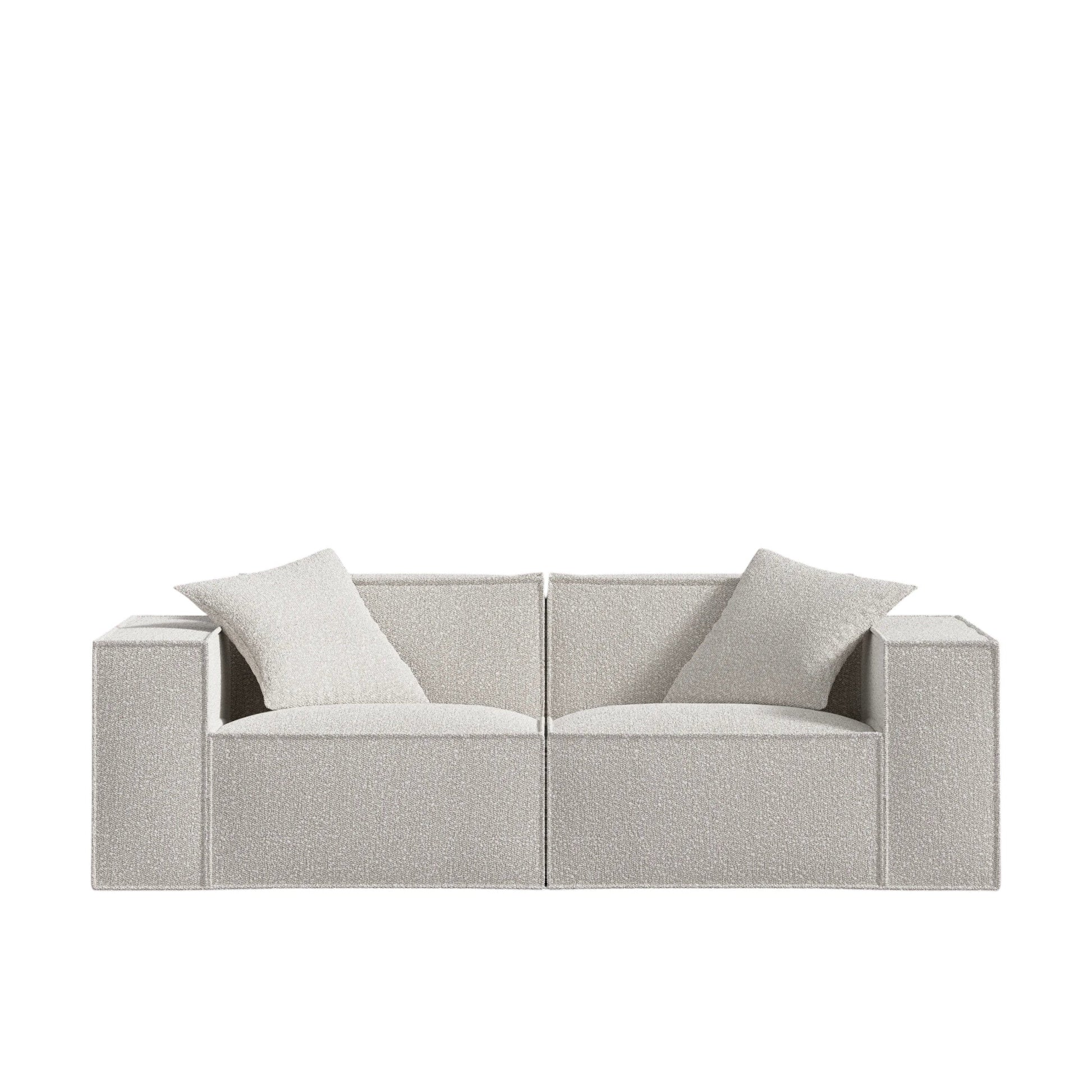 Canapé Modulable en Tissu Vegan, Confort Profond, Assemblage Facile, Design Élégant - 190 cm x 96 cm x 63 cm 9