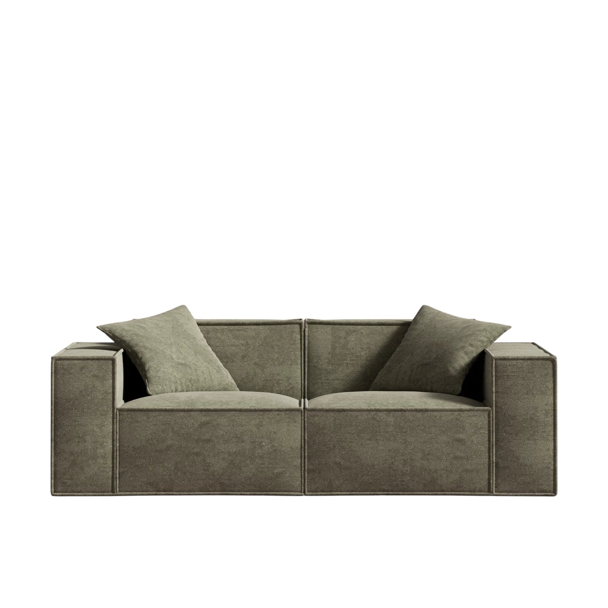 Canapé Modulable en Tissu Vegan, Confort Profond, Assemblage Facile, Design Élégant - 190 cm x 96 cm x 63 cm 11