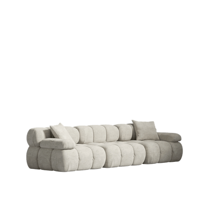 Canapé Modulable Convertible en Tissu Vegan, Design Élégant, Modules Interchangeables, Confort Optimal, 303 cm x 202 cm 7