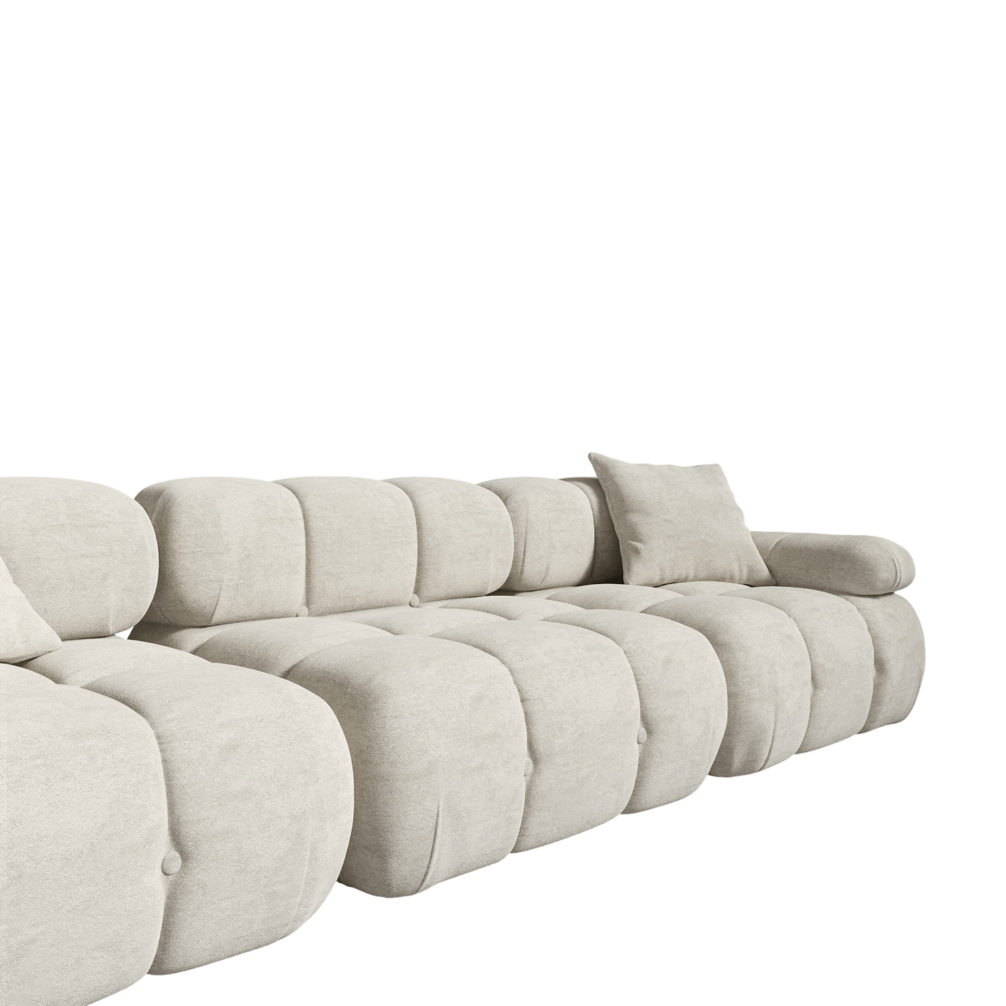 Canapé Modulable Convertible en Tissu Vegan, Design Élégant, Modules Interchangeables, Confort Optimal, 303 cm x 202 cm 9