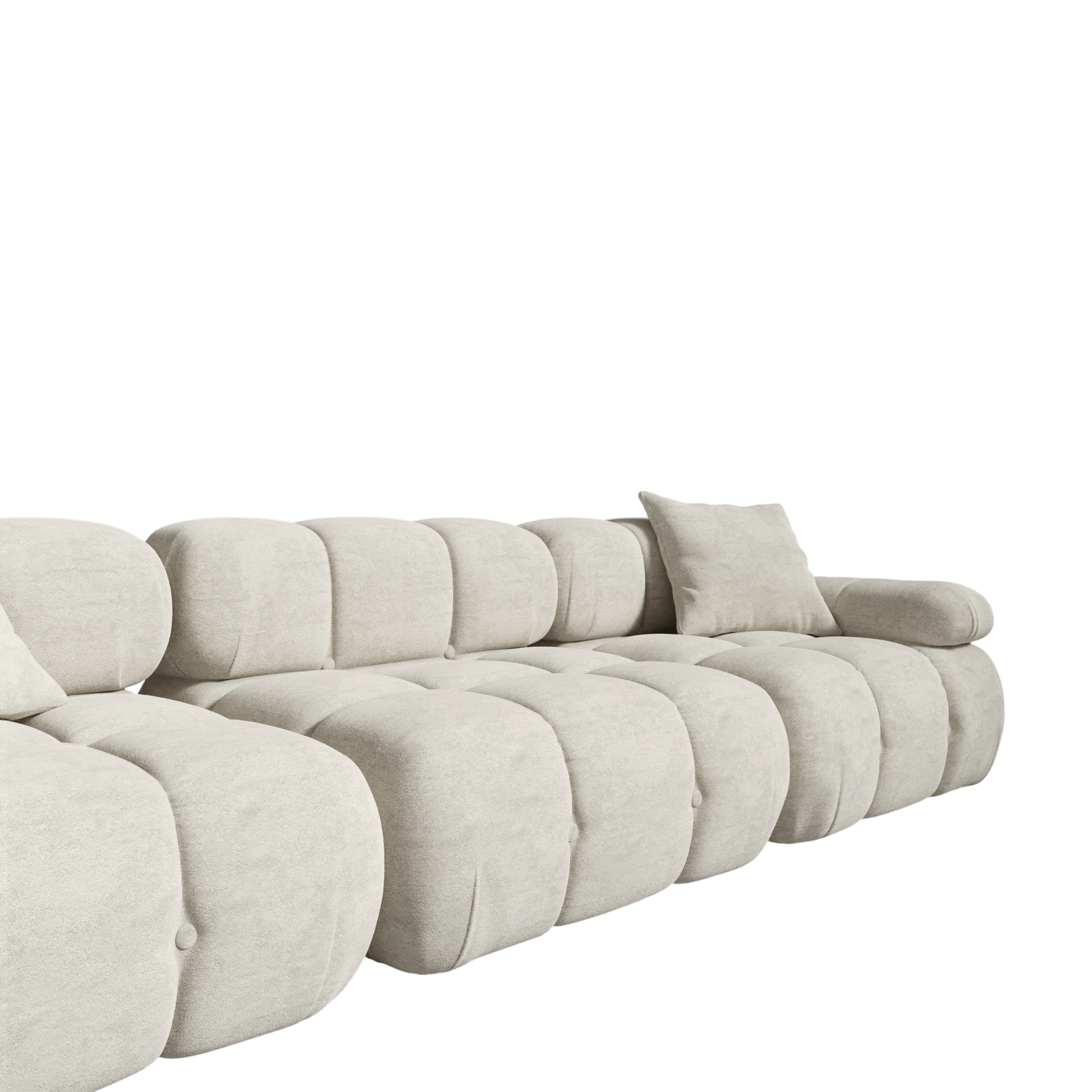 Canapé Modulable Convertible en Tissu Vegan, Design Élégant, Modules Interchangeables, Confort Optimal, 303 cm x 202 cm 9