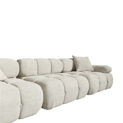 Canapé Modulable Convertible en Tissu Vegan, Design Élégant, Modules Interchangeables, Confort Optimal, 303 cm x 202 cm 9