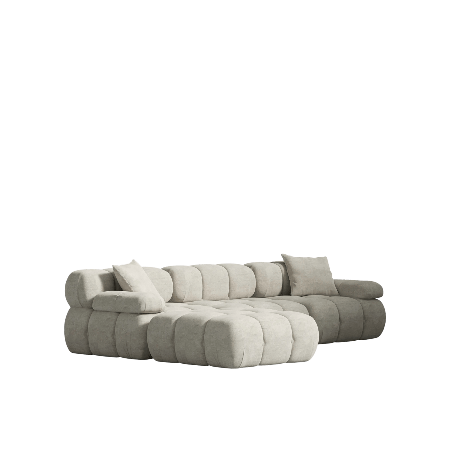 Canapé Sectionnel Modulable en L avec Modules Interchangeables - Confort Optimal, Cadre en Bois Massif, Revêtement Résistant aux Taches 8