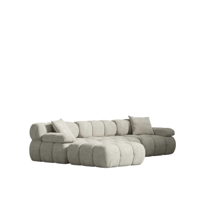 Canapé Sectionnel Modulable en L avec Modules Interchangeables - Confort Optimal, Cadre en Bois Massif, Revêtement Résistant aux Taches 8