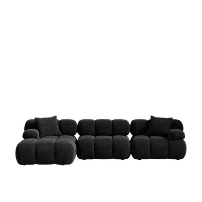 Canapé Sectionnel Modulable en L avec Modules Interchangeables - Confort Optimal, Cadre en Bois Massif, Revêtement Résistant aux Taches 10